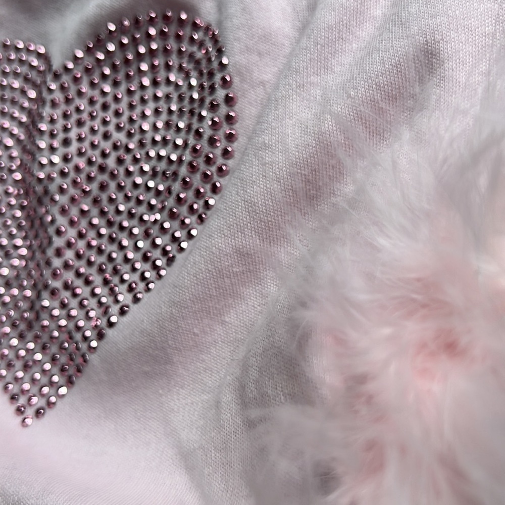 Heart Rhinestone Valentines Diaper Cover - Picture 3 of 4